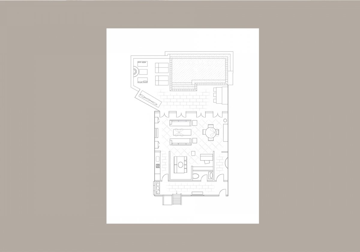 Villa Alcyone - plan pierwszej kondygnacji