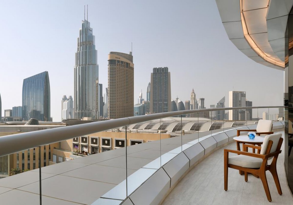 EXECUTIVE SUITES FOUNTAIN VIEW - balkon z widokiem na Burj Khalifa i The Dubai Fountain