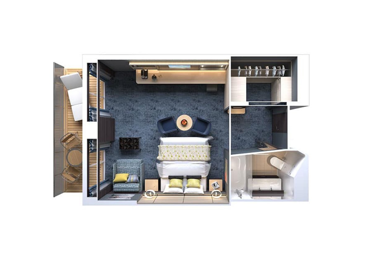Concierge Family Suite with Balcony - plan