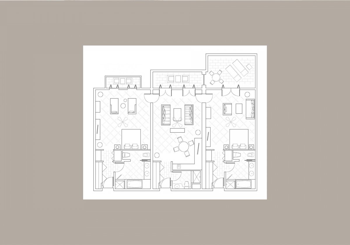 Two Bedroom Suite - plan apartamentu