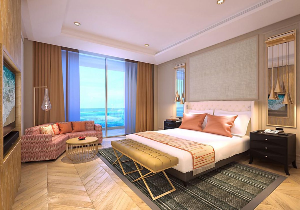 Two Bedroom Sea View Suite - jadna z sypialni