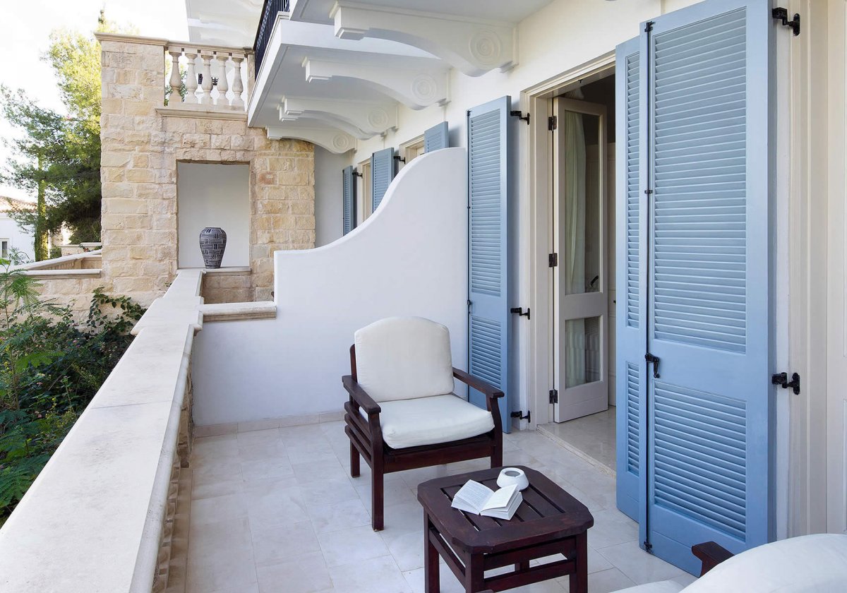 Interconnecting Junior Suite with Pool & Garden Studio with Sea View - balkon