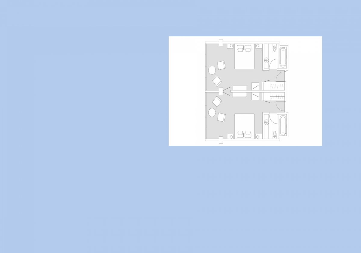 Connecting Inland View Room - plan pokoi